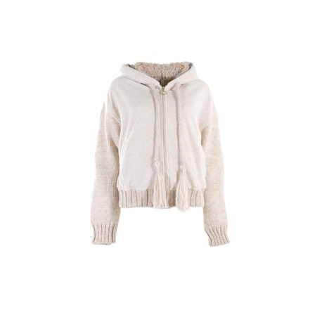Vitamia Lounge strickjacke ecru