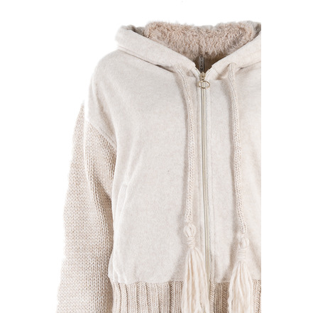 Vitamia Lounge strickjacke ecru