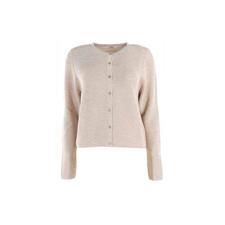 Sibin Linnebjerg strickjacke beige 1