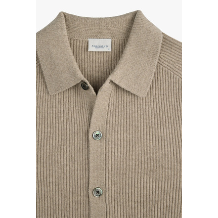 Profuomo strickjacke beige