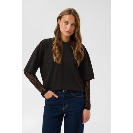 Kaffe t-shirt schwarz