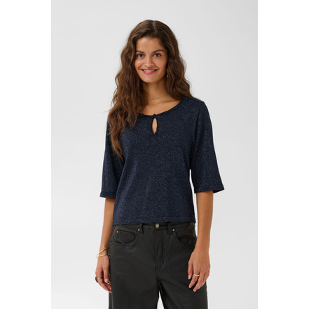 Cream blouse blue