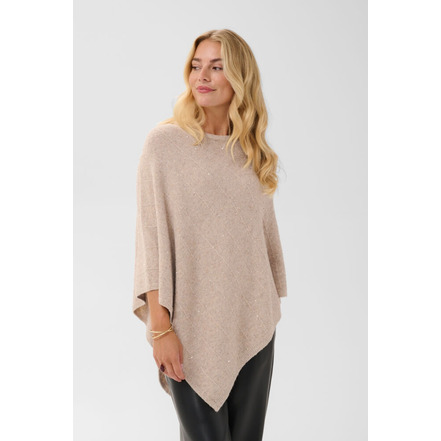 Cream poncho beige
