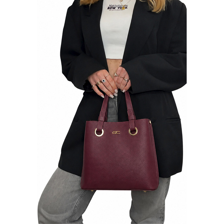 Andrea Cardone handtasche bordeaux 2