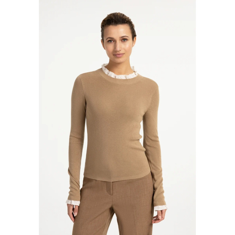 Yaya sweater lightbrown 2