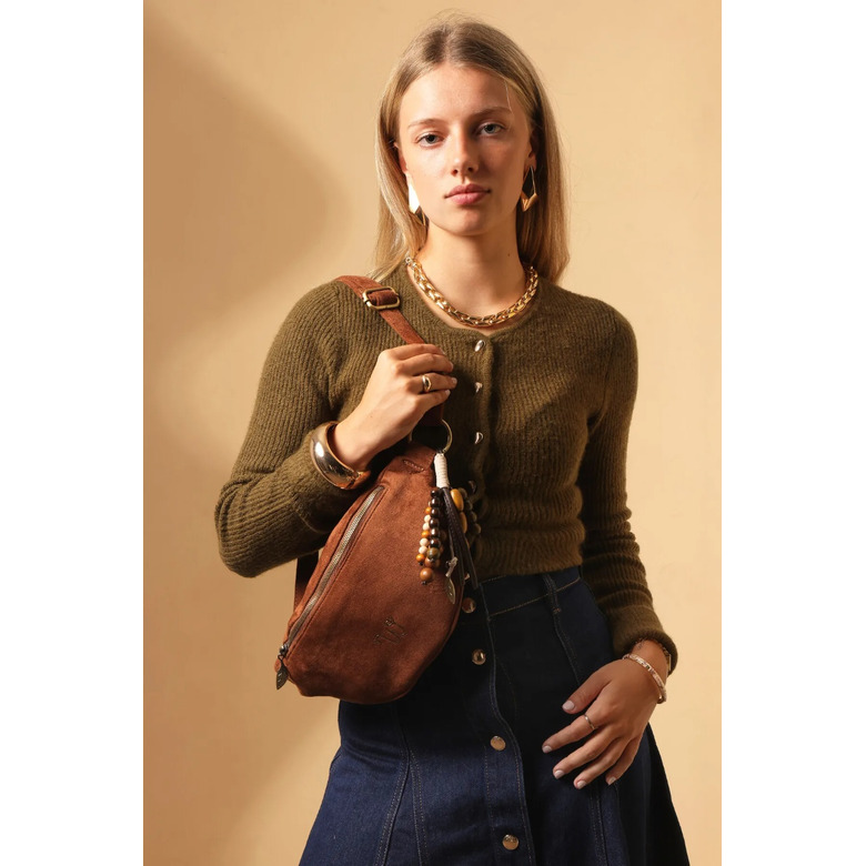 Woomen Vegan sac banane camel 3