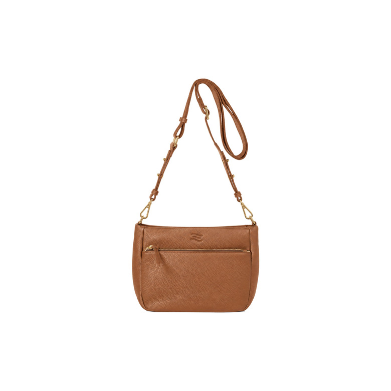 Crinkles Sibel crossbody camel 1