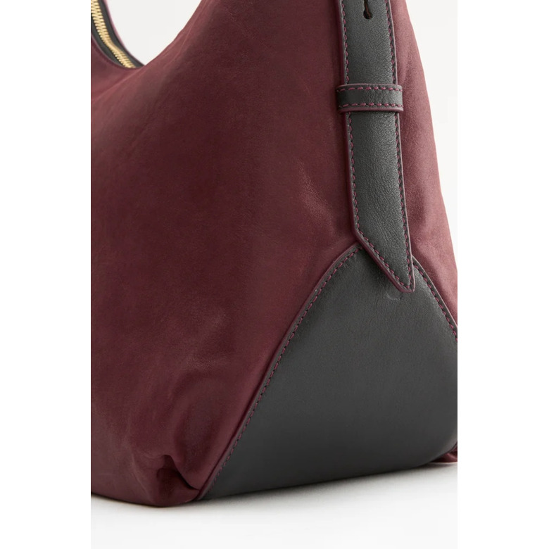 Nathan-baume sac porté épaule bordeaux 2