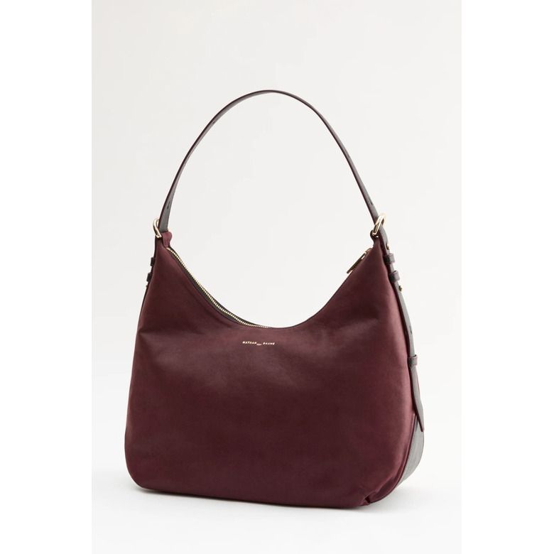 Nathan-baume sac porté épaule bordeaux 3
