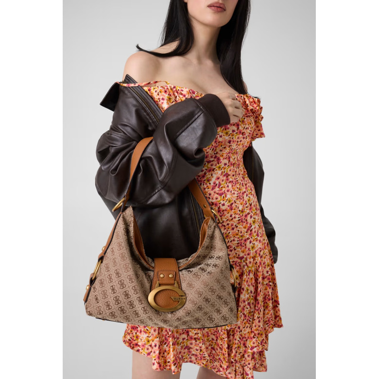 Guess shoulder bag cognac 5