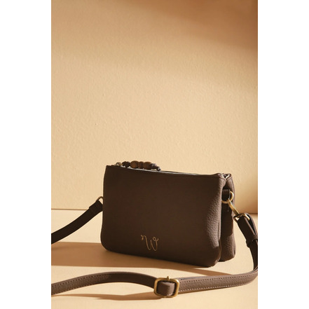 Woomen Vegan crossbody bruin