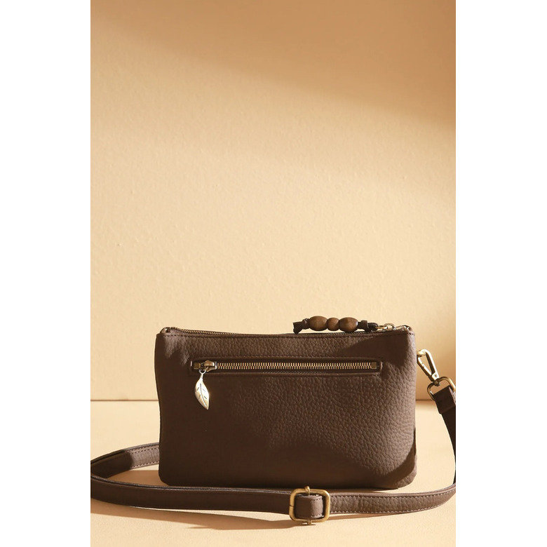 Woomen Vegan crossbody bruin 3