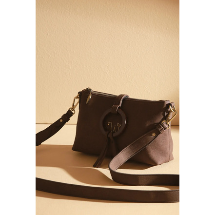 Woomen Vegan crossbody bruin