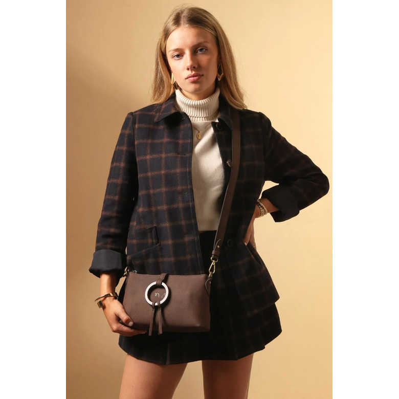 Woomen Vegan crossbody bruin 5