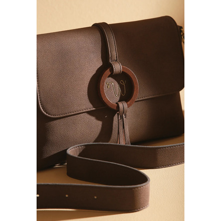 Woomen Vegan crossbody bruin