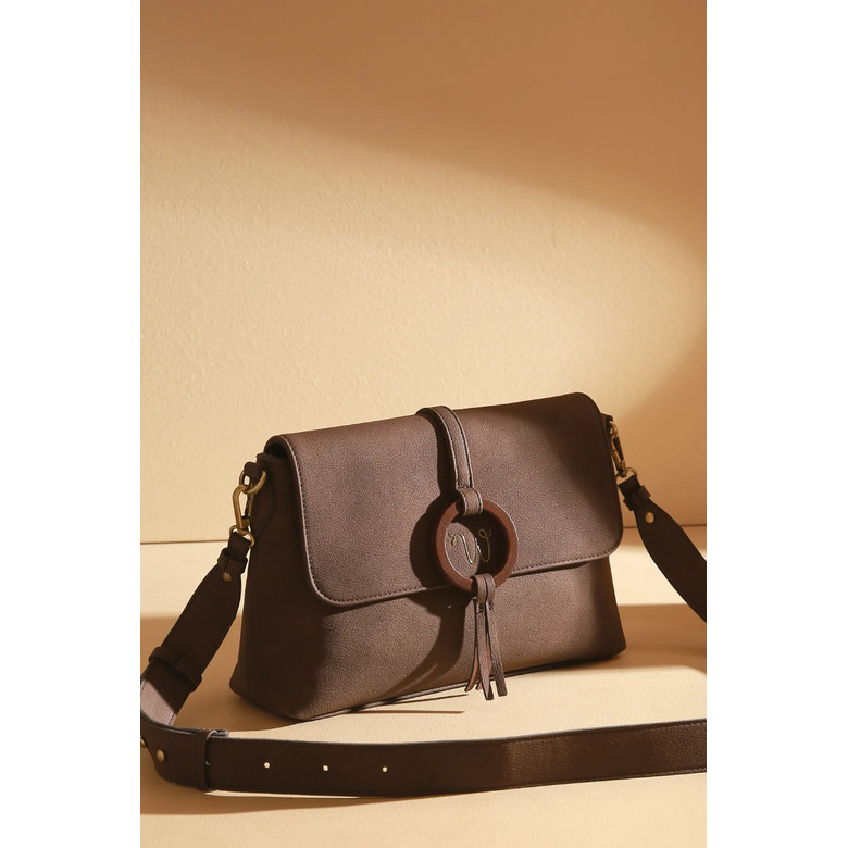Woomen Vegan crossbody bruin 3