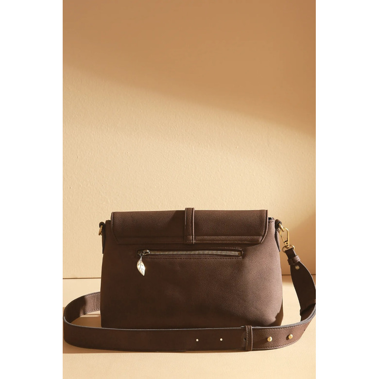 Woomen Vegan crossbody bruin 4