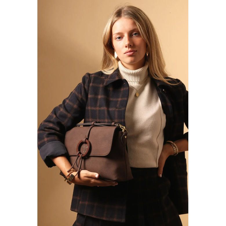 Woomen Vegan crossbody bruin 5
