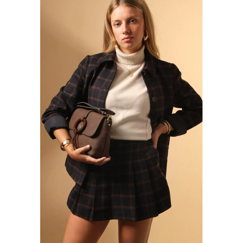 Woomen Vegan crossbody bruin 5