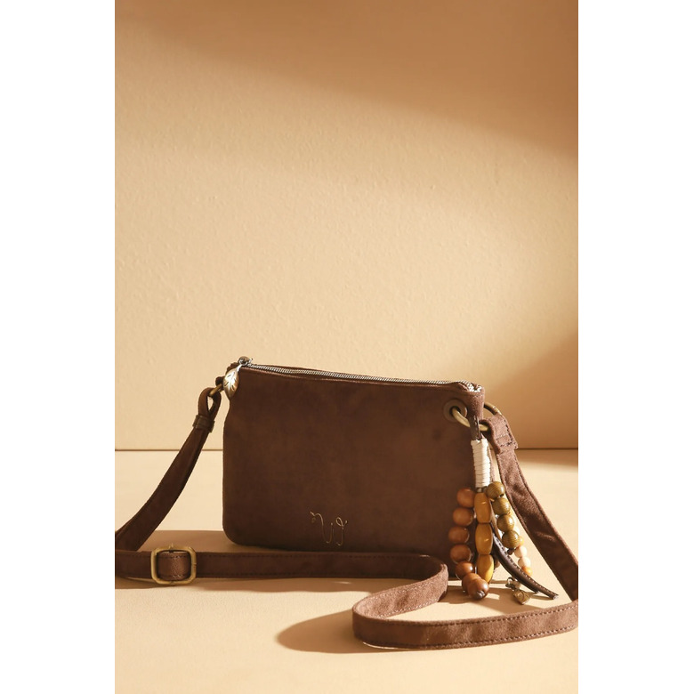Woomen Vegan crossbody bruin 2