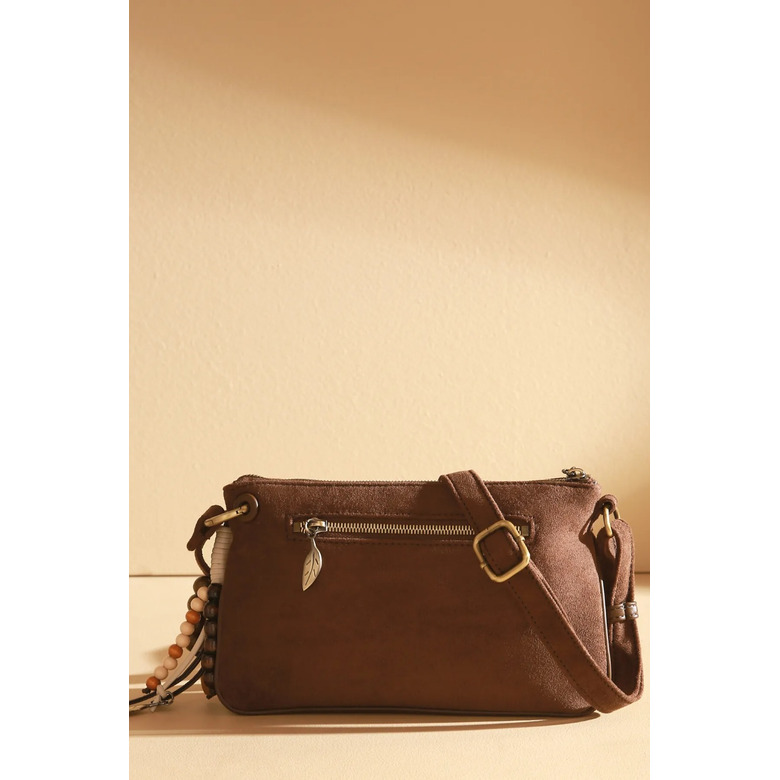 Woomen Vegan crossbody bruin 3