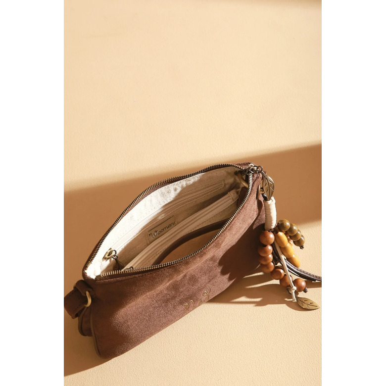 Woomen Vegan crossbody bruin 4