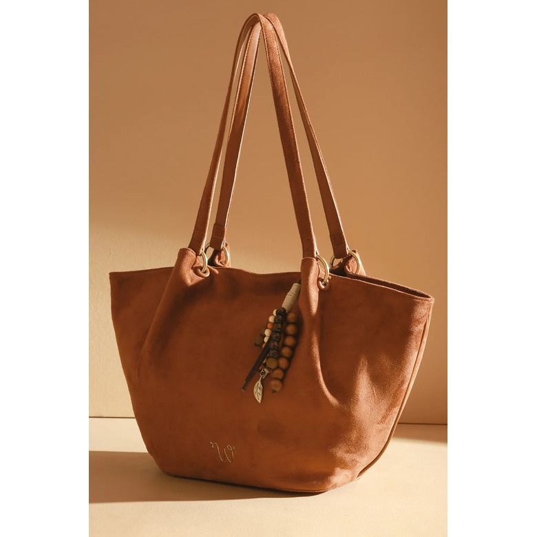 Woomen Vegan shopper camel 2