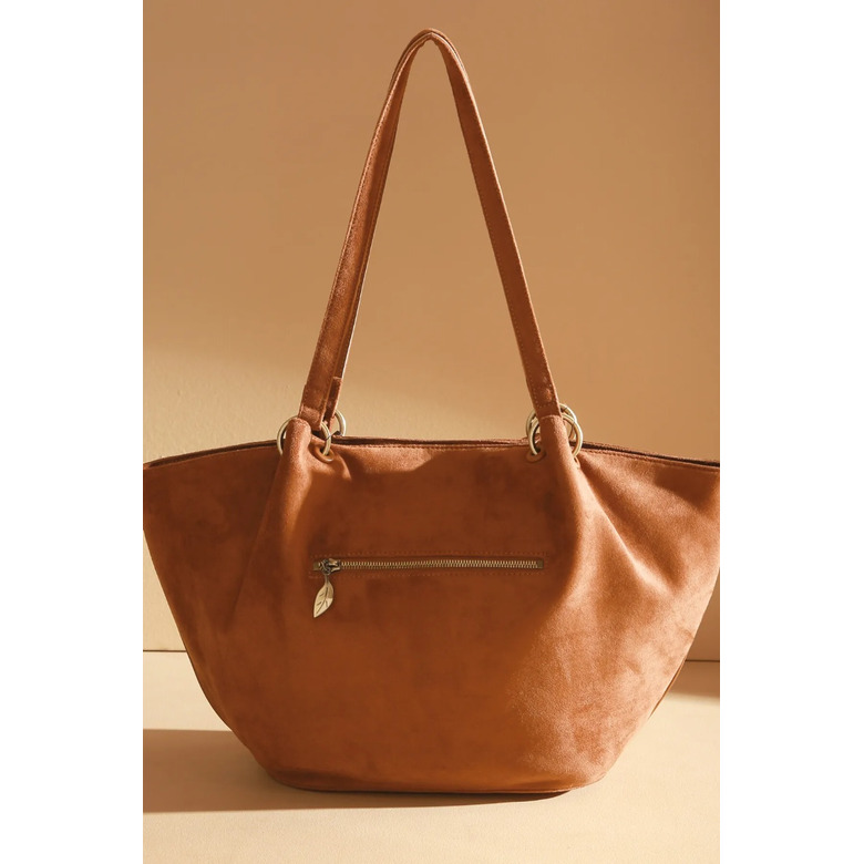 Woomen Vegan shopper camel 3