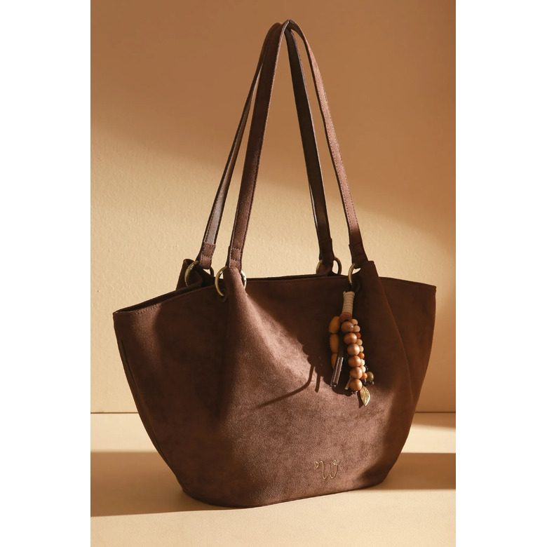 Woomen Vegan shopper bruin 2