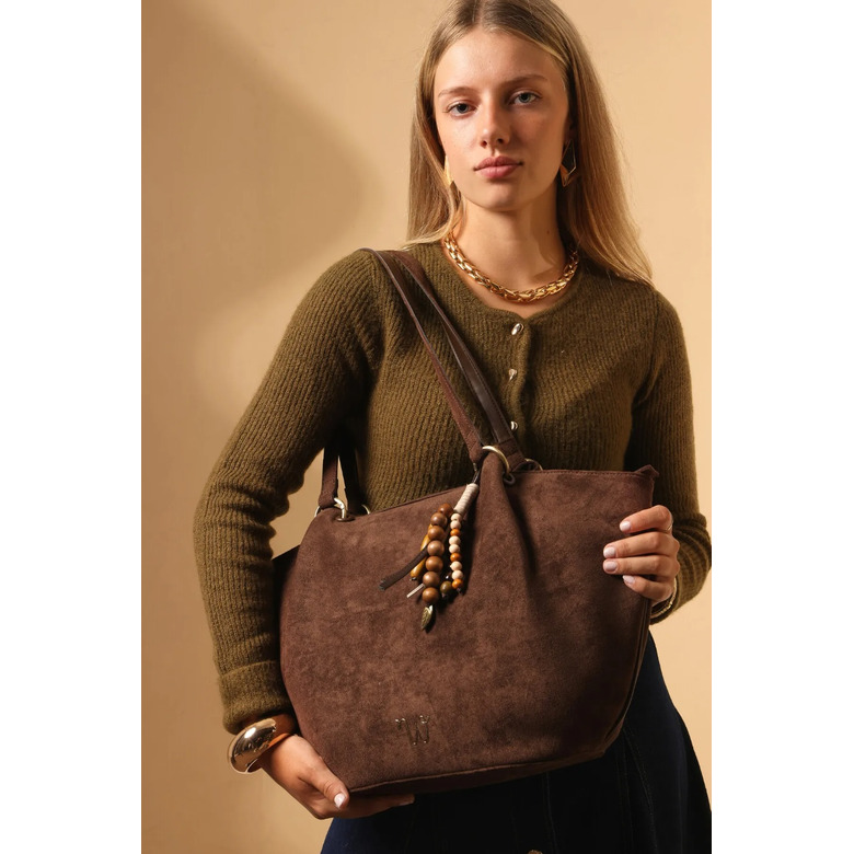 Woomen Vegan shopper bruin 5