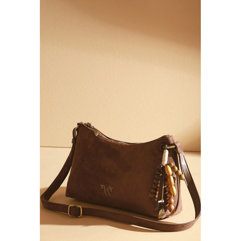 Woomen Vegan crossbody bruin 3