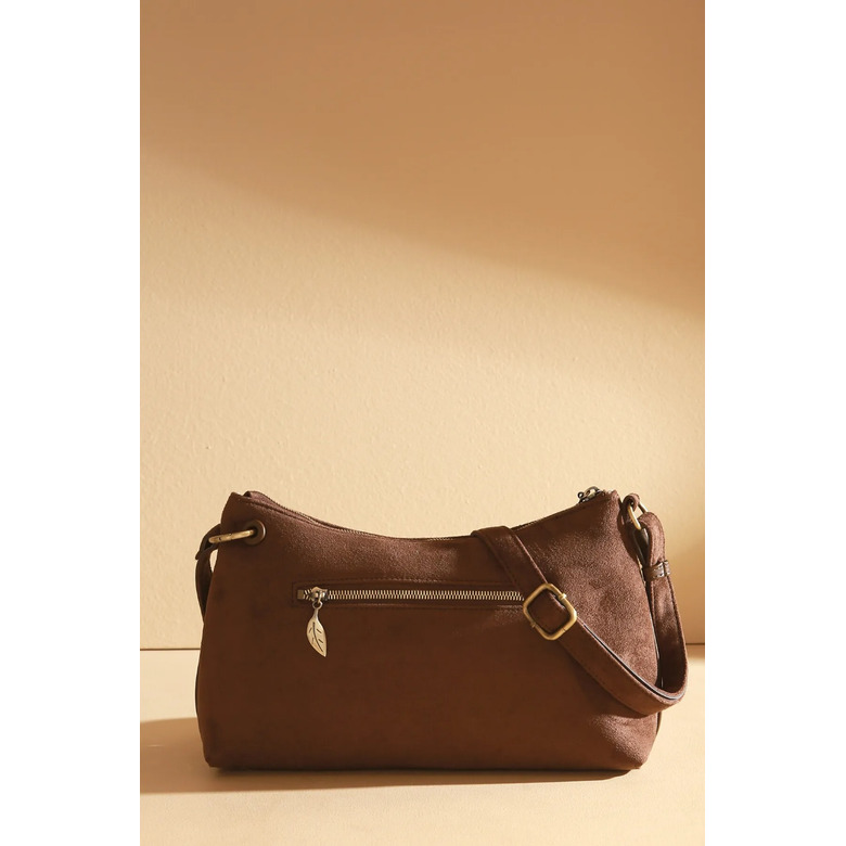 Woomen Vegan crossbody bruin 4