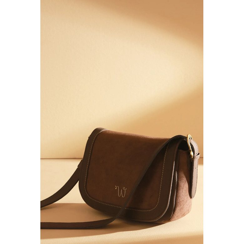 Woomen Vegan crossbody bruin 4