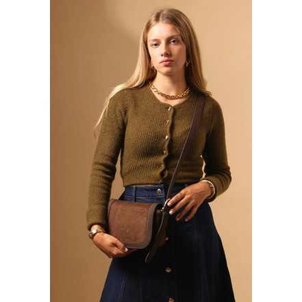 Woomen Vegan crossbody bruin
