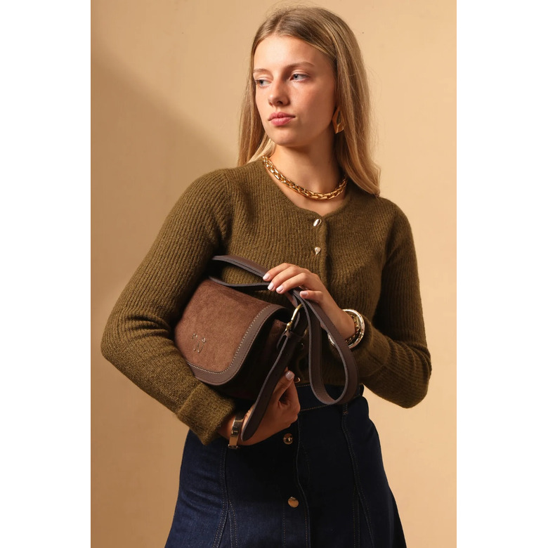 Woomen Vegan crossbody bruin 3