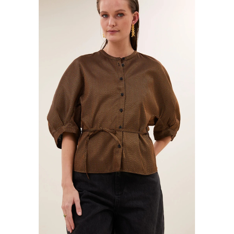 By-bar blouse brown 2