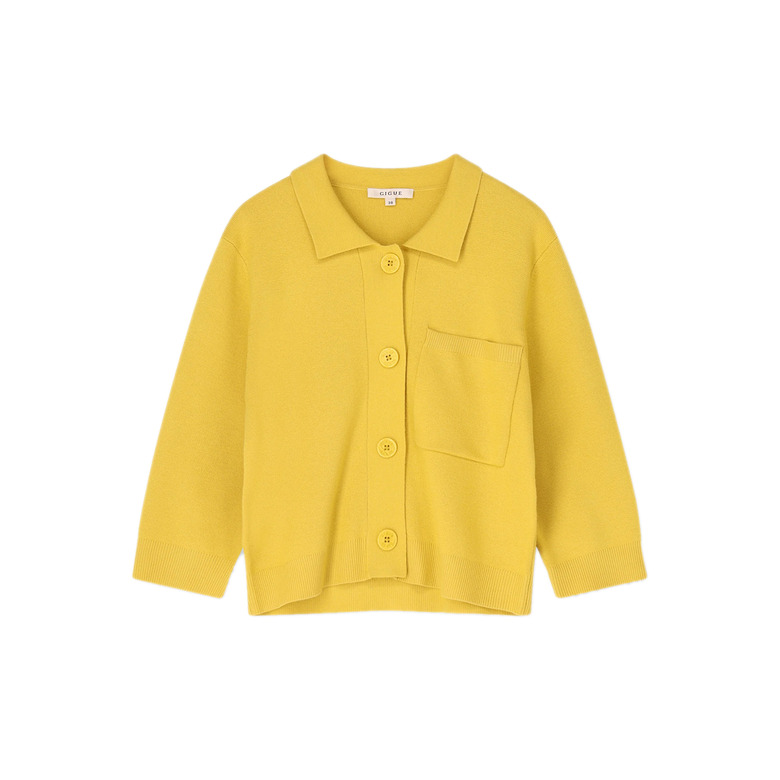 Gigue strickjacke gelb 1
