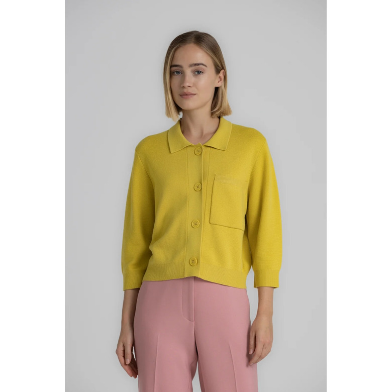 Gigue strickjacke gelb 2